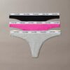 Lot de 3 Thongs taille basse avec logo Icon