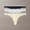 Lot de 3 Thongs taille basse avec logo Icon