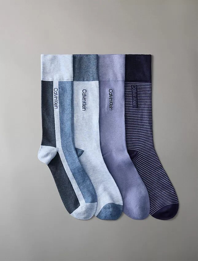 Lot de 4 paires de chaussettes habillées à blocs de couleur Lot de 4 paires de chaussettes habillées à blocs de couleur