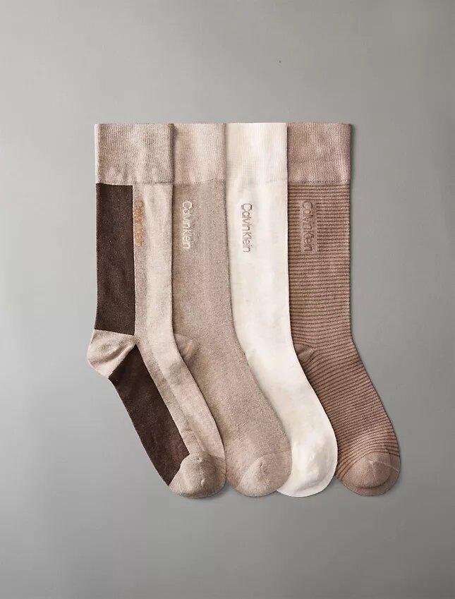 Lot de 4 paires de chaussettes habillées à blocs de couleur Lot de 4 paires de chaussettes habillées à blocs de couleur