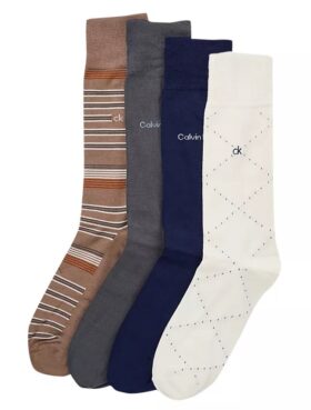 Lot de 4 paires de chaussettes habillées en coton mélangé