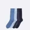 Lot de 4 paires de chaussettes habillées à logo en tricot plat Lot de 4 paires de chaussettes habillées à logo en tricot plat
