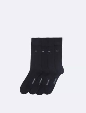 Lot de 4 paires de chaussettes habillées à logo en tricot plat