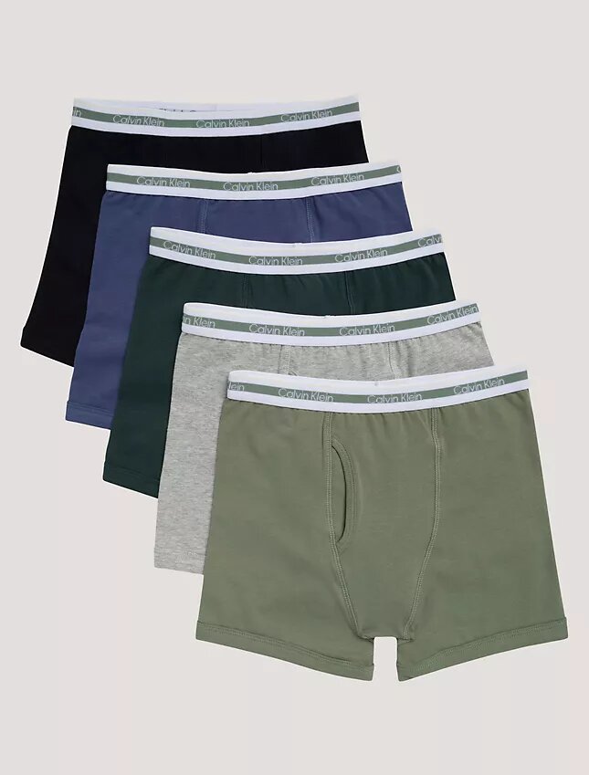 Lot de 5 Boxers en Cotton Stretch pour Garçons Lot de 5 Boxers en Cotton Stretch pour Garçons