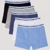 Lot de 5 Boxers en Cotton Stretch pour Garçons Lot de 5 Boxers en Cotton Stretch pour Garçons