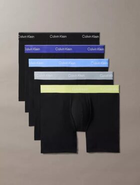 Lot de 5 Boxers Icon en Cotton Stretch
