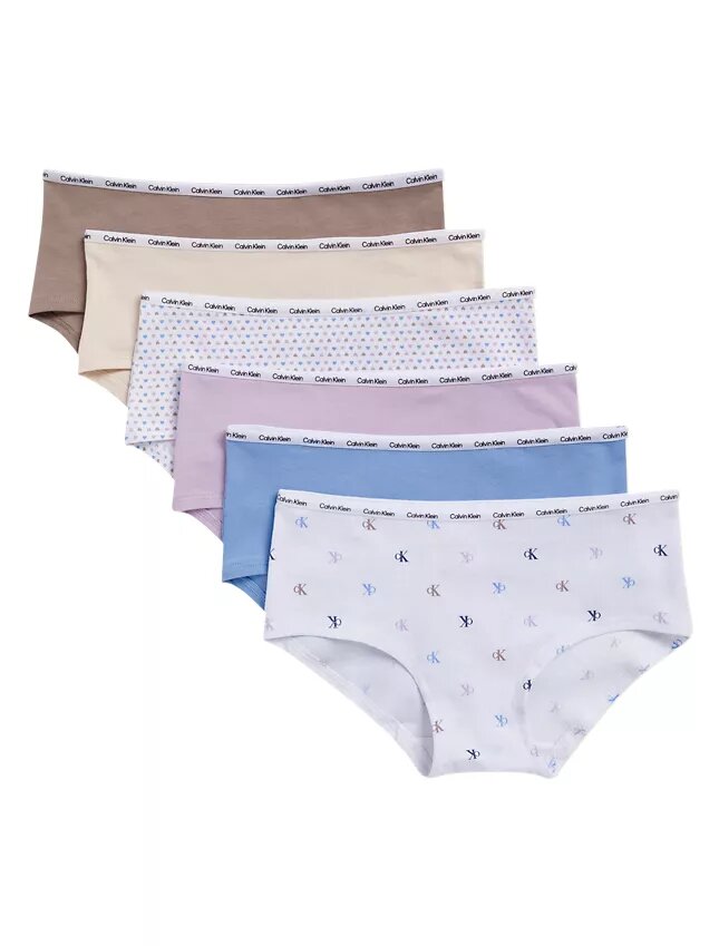 Lot de 6 Hipster en coton Stretch pour filles Lot de 6 Hipster en coton Stretch pour filles