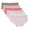 Lot de 6 Hipster en coton Stretch pour filles Lot de 6 Hipster en coton Stretch pour filles