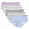 Lot de 6 Hipster en coton Stretch pour filles Lot de 6 Hipster en coton Stretch pour filles