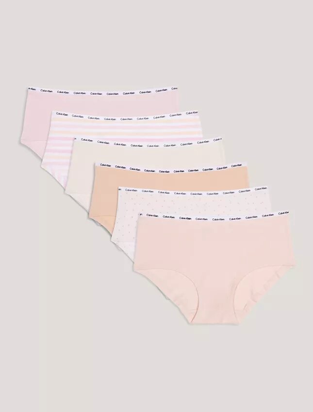Lot de 6 Hipster en coton Stretch pour filles Lot de 6 Hipster en coton Stretch pour filles