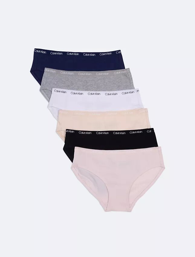 Lot de 6 Hipster à logo pour filles Lot de 6 Hipster à logo pour filles