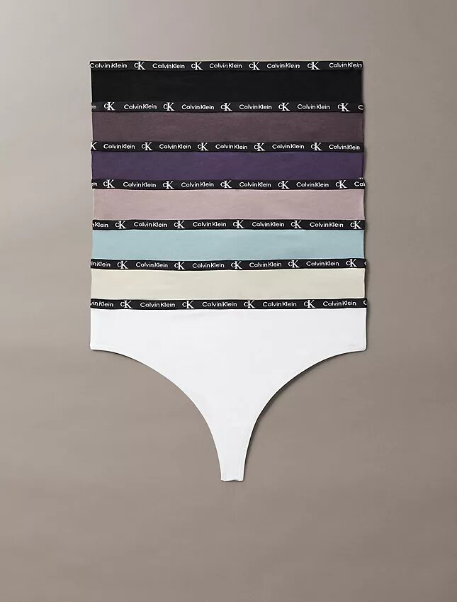 Lot de 7 strings modernes en Cotton Stretch Calvin Klein 1996 Lot de 7 strings modernes en Cotton Stretch Calvin Klein 1996