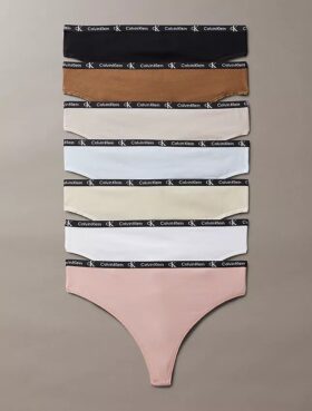 Lot de 7 strings modernes en Cotton Stretch Calvin Klein 1996