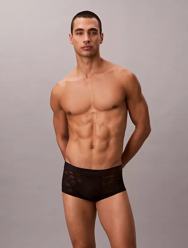 Low Rise Trunk en microfibre et dentelle Low Rise Trunk en microfibre et dentelle
