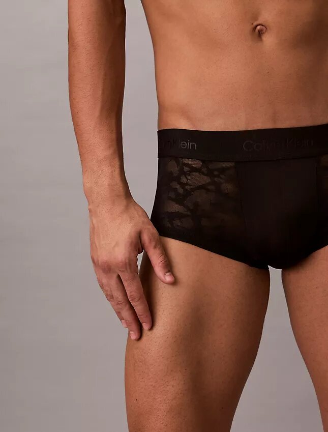 Low Rise Trunk en microfibre et dentelle Low Rise Trunk en microfibre et dentelle