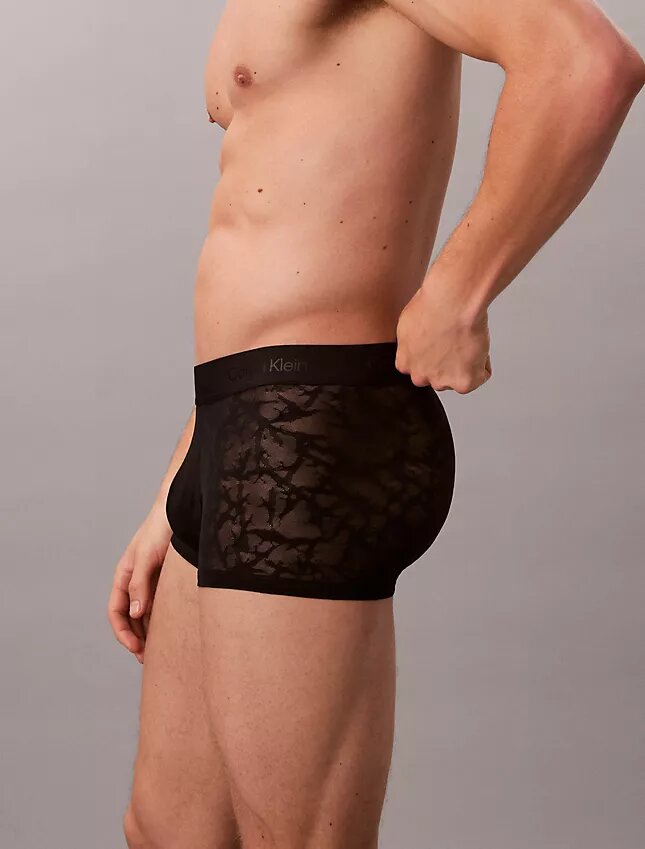 Low Rise Trunk en microfibre et dentelle Low Rise Trunk en microfibre et dentelle