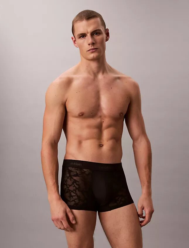 Low Rise Trunk en microfibre et dentelle Low Rise Trunk en microfibre et dentelle