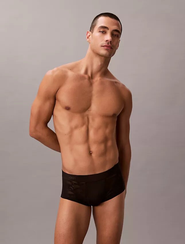 Low Rise Trunk en microfibre et dentelle Low Rise Trunk en microfibre et dentelle