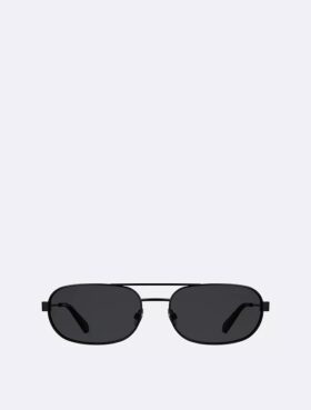 Lunettes de soleil ovales en métal