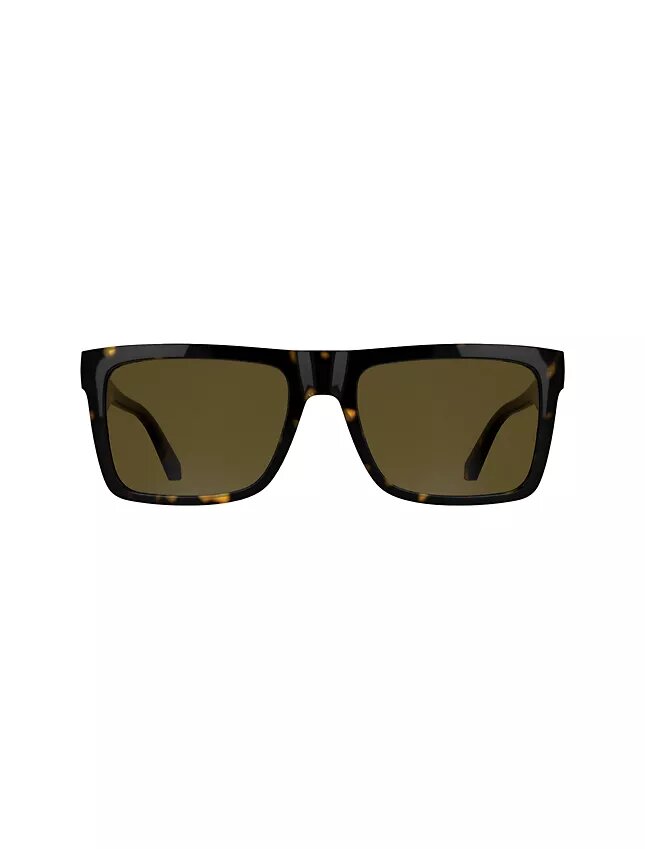 Lunettes de soleil rectangulaires modifiées avec monogramme emblématique Lunettes de soleil rectangulaires modifiées avec monogramme emblématique