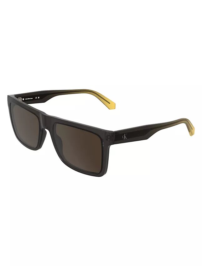 Lunettes de soleil rectangulaires modifiées avec monogramme emblématique Lunettes de soleil rectangulaires modifiées avec monogramme emblématique