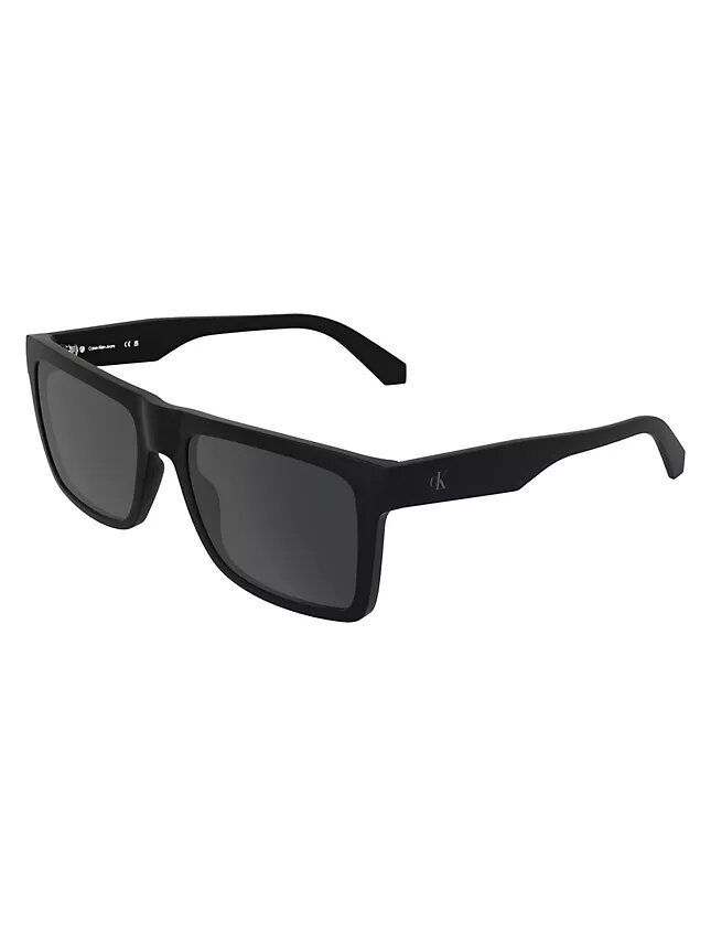 Lunettes de soleil rectangulaires modifiées avec monogramme emblématique Lunettes de soleil rectangulaires modifiées avec monogramme emblématique