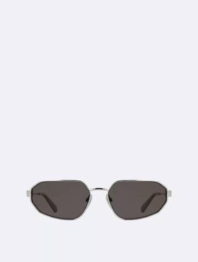 Lunettes de soleil rectangulaires modifiées en métal fin