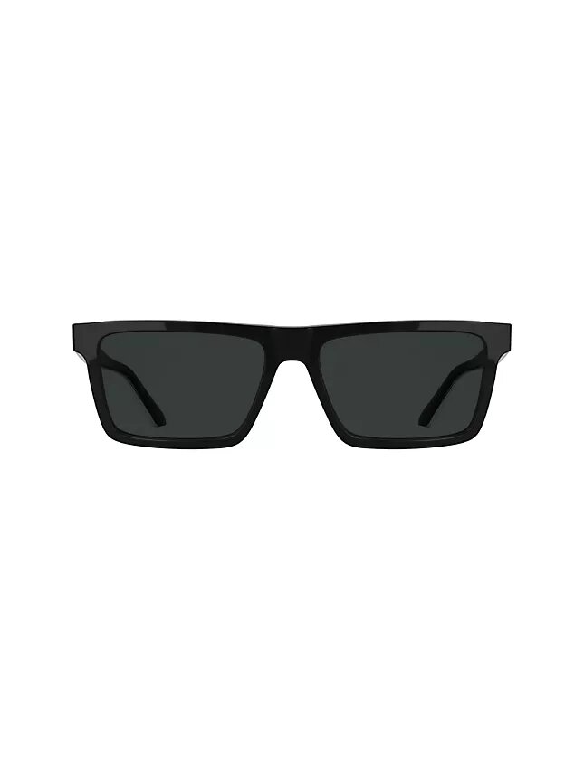 Lunettes de soleil rectangulaires modifiées fines en acétate Lunettes de soleil rectangulaires modifiées fines en acétate