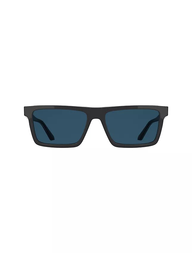 Lunettes de soleil rectangulaires modifiées fines en acétate Lunettes de soleil rectangulaires modifiées fines en acétate