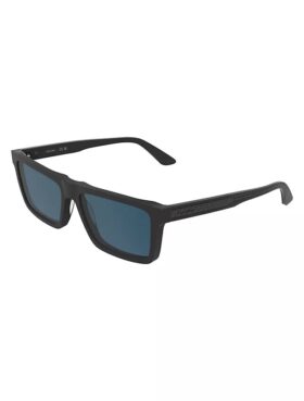 Lunettes de soleil rectangulaires modifiées fines en acétate