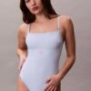 Maillot de bain une pièce à monogramme graphique