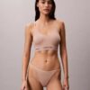 Microfiber Bralette sans coutures côtelée, légèrement rembourrée