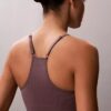Microfiber Bralette sans coutures côtelée, légèrement rembourrée