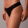 Microfiber Thong avec dentelle Microfiber Thong avec dentelle