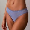 Microfiber Thong avec dentelle Microfiber Thong avec dentelle