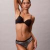 Microfiber Thong avec dentelle Microfiber Thong avec dentelle