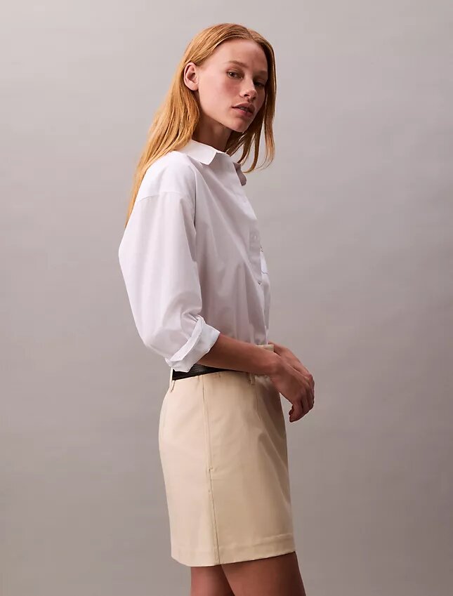 Mini-jupe en coton chino Mini-jupe en coton chino