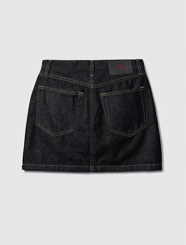 Mini-jupe en denim à taille asymétrique Mini-jupe en denim à taille asymétrique
