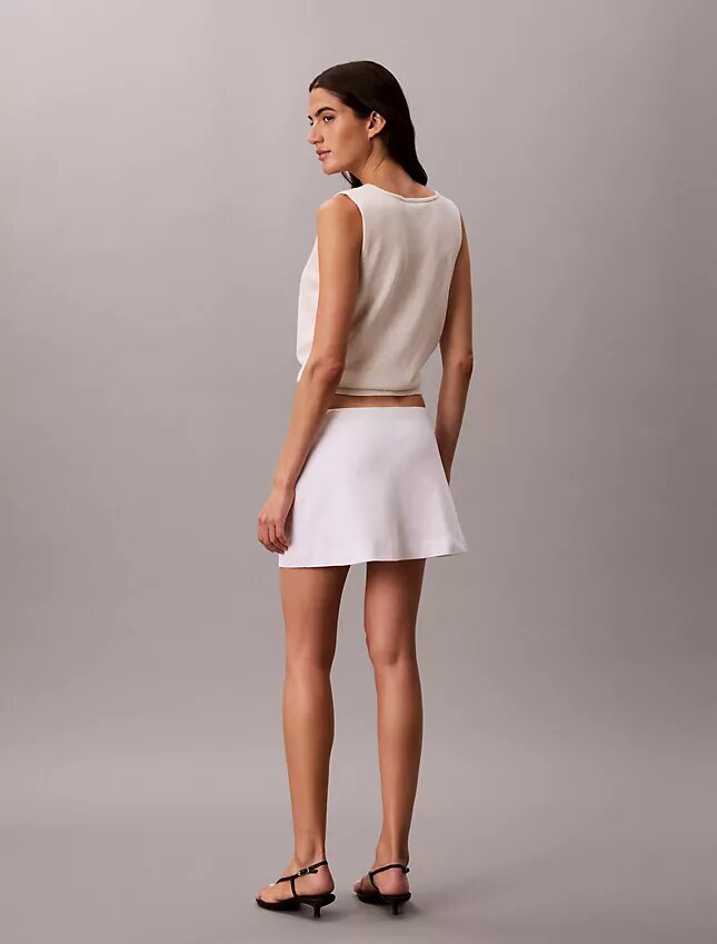 Mini-jupe-short en mélange de lin Mini-jupe-short en mélange de lin