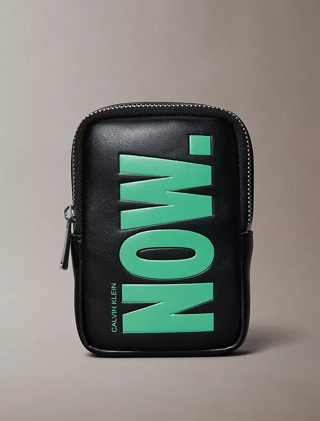 Mini-pochette porte-clés à motif graphique audacieux Mini-pochette porte-clés à motif graphique audacieux