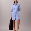 Mini-robe chemise décontractée en sergé Mini-robe chemise décontractée en sergé