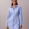 Mini-robe chemise décontractée en sergé Mini-robe chemise décontractée en sergé