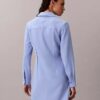 Mini-robe chemise décontractée en sergé Mini-robe chemise décontractée en sergé