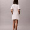 Mini-robe chemise en popeline de coton