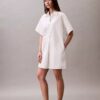 Mini-robe chemise en sergé de coton Mini-robe chemise en sergé de coton