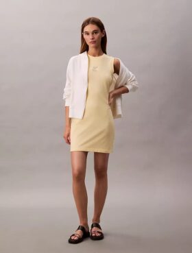 Mini-robe débardeur à motif logo