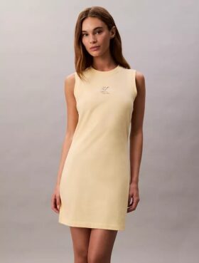 Mini-robe débardeur à motif logo