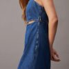 Mini-robe en denim à découpes Mini-robe en denim à découpes