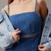Mini-robe en denim à découpes Mini-robe en denim à découpes