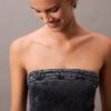 Mini-robe en denim sans bretelles Mini-robe en denim sans bretelles
